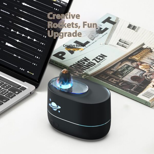 Household Bedroom Colorful Flame Aroma Diffuser Desktop Humidifier - Image 3