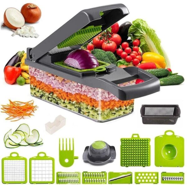 15 In 1 Vegetable Chopper, Salad Fruit Vegetable Food Chopper Slicer Peeler - Image 10