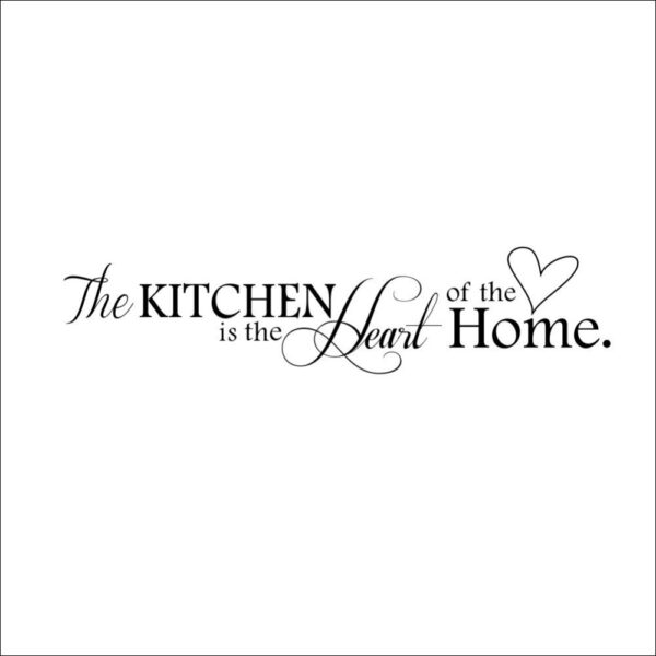 New Kitchen Is Heart Of The Home Letter Pattern Wall Sticker PVC Removable Home Decor DIY Wall Art MURAL - Image 4