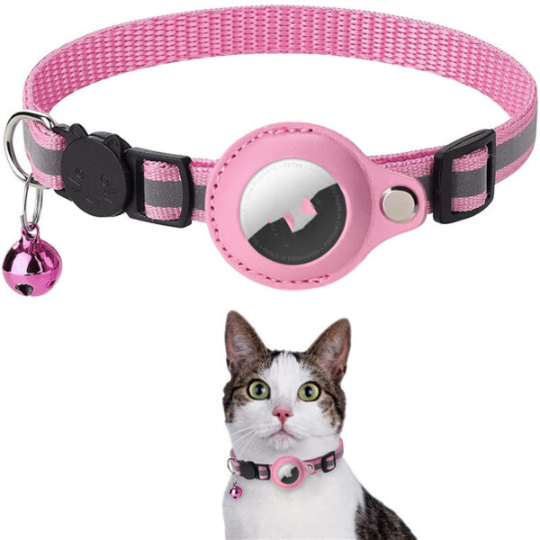 Reflective Collar Waterproof Holder Case For Airtag Air Tag Airtags Protective Cover Cat Dog Kitten Puppy Nylon Collar - Image 8