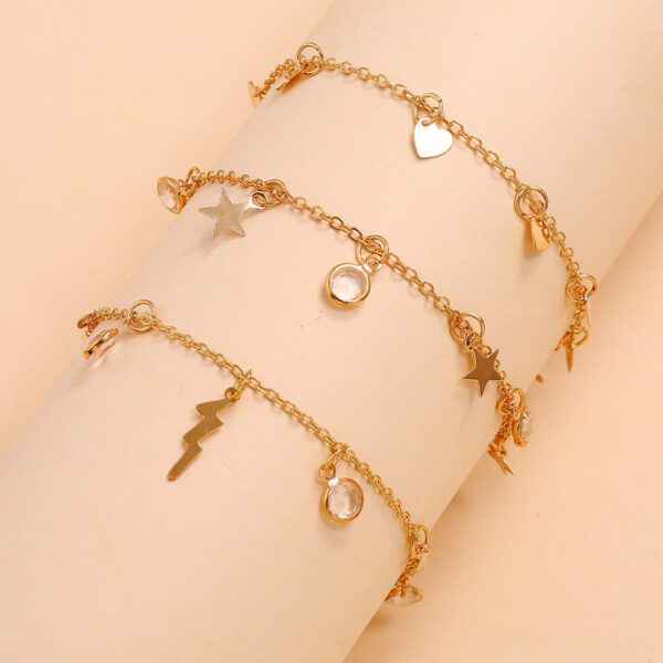 Tassel multilayer three-piece anklet - Image 3