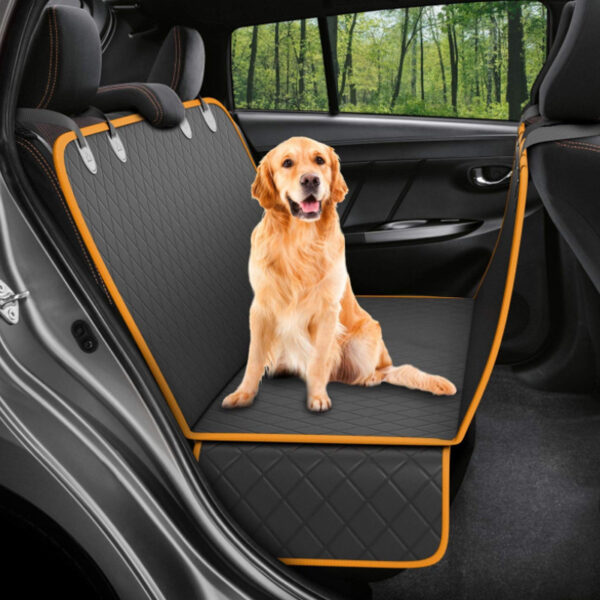 Dog Car Seat Cover View Mesh Pet Carrier Hammock Safety Protector Car Rear Back Seat Mat With Zipper And Pocket For Travel - Image 8