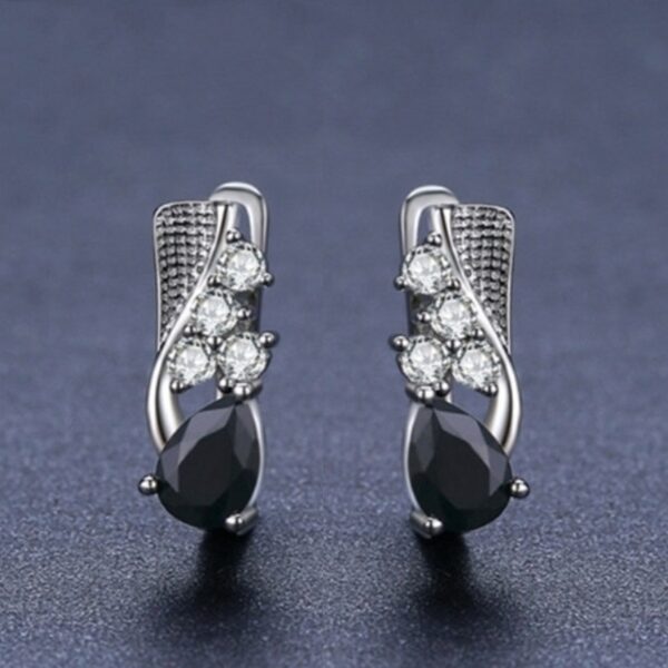 Korean Style Creative Drop-shaped Earrings Micro Rhinestone - Image 2