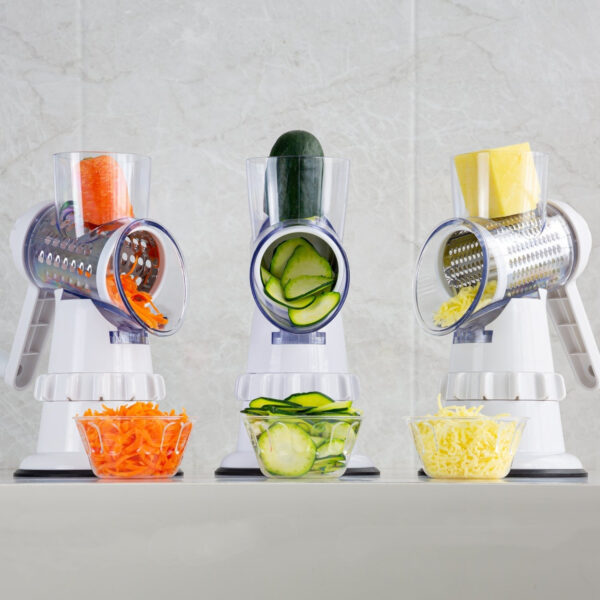 3 In 1 Vegetable Slicer Manual Kitchen Accessories Grater For Vegetable Cutter Round Chopper Mandolin Shredder Potato Home Kitchen Supplies Kitchen Gadgets - Image 3