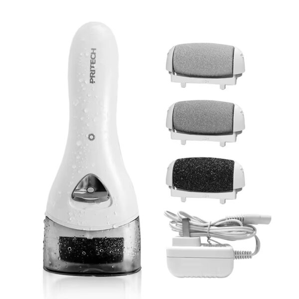 PRITECH 360 Degree Customized USB Rechargeable Professional Electric Pedicure Foot File Callus Remover Machine With Led Light - Image 5