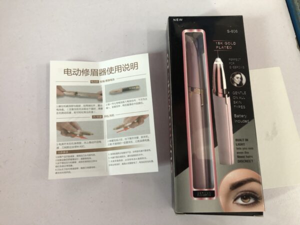 Mini Electric Eyebrow Trimmer Lipstick Brows Pen Hair Remover Painless Razor Epilator with LED Light - Image 10